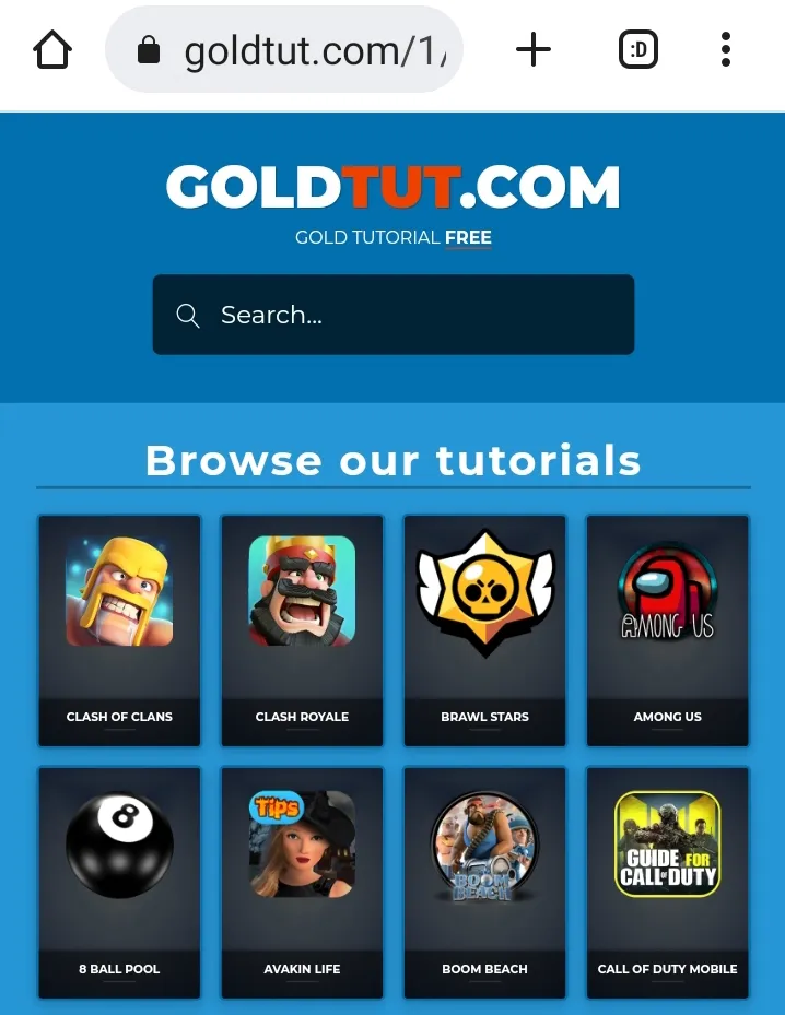 Goldtut.com home page design 