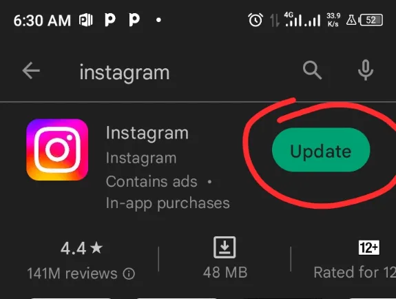 Why can't I reply to a specific message on Instagram? update app